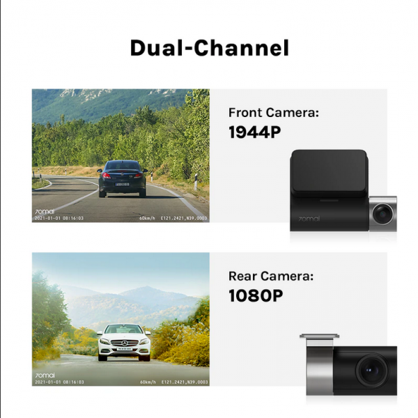 DVR 70mai Dash Cam Pro Plus A500S 1944P ADAS GPS