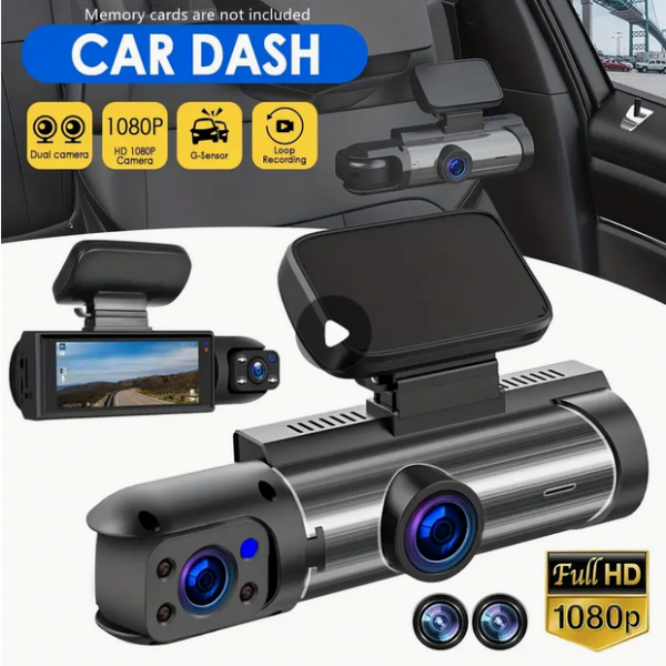 Dash Cam 3.16 Inch Black Box Car Night Vision DVR Vehicle Mirror Video Camera Recorder Dash Cam Front Built-in Camera Sensor HD Night Vision Car DVR